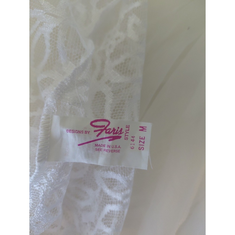 Lace Gown Robe, Sexy Lingerie Wedding Sofia Robe in White Vintage Sz Medium - Picture 6 of 6